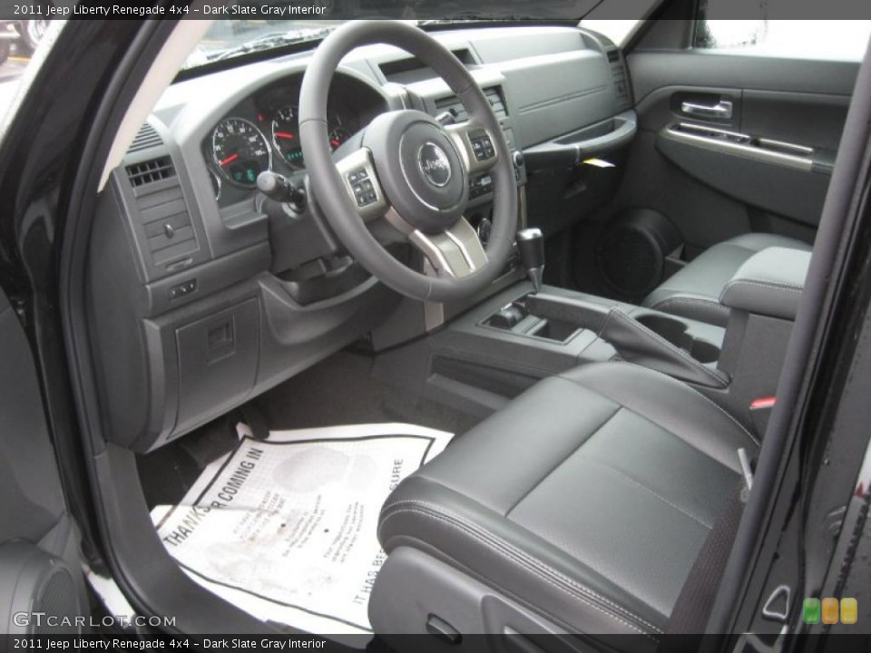 Dark Slate Gray Interior Prime Interior for the 2011 Jeep Liberty Renegade 4x4 #43212802
