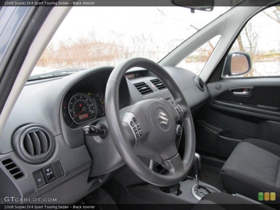Black Interior Photo for the 2008 Suzuki SX4 Sport Touring Sedan #43225963
