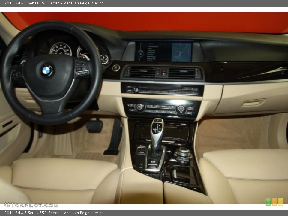 Venetian Beige Interior Dashboard for the 2011 BMW 5 Series 550i Sedan #43226183