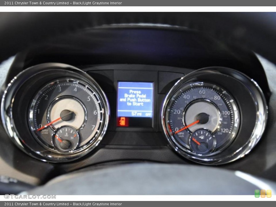 Black/Light Graystone Interior Gauges for the 2011 Chrysler Town & Country Limited #43234148