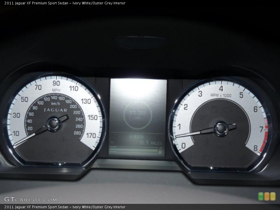 Ivory White/Oyster Grey Interior Gauges for the 2011 Jaguar XF Premium Sport Sedan #43240005