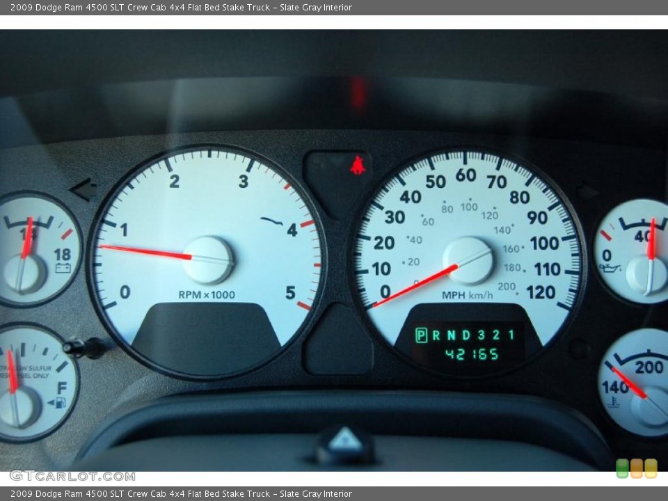 Slate Gray Interior Gauges for the 2009 Dodge Ram 4500 SLT Crew Cab 4x4 Flat Bed Stake Truck #43256782