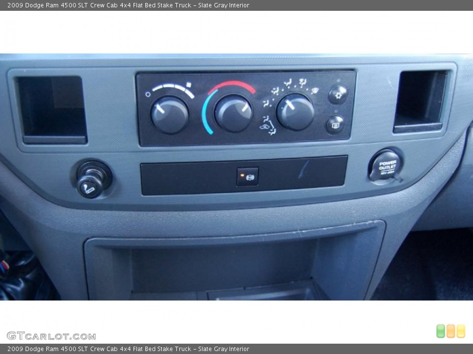 Slate Gray Interior Controls for the 2009 Dodge Ram 4500 SLT Crew Cab 4x4 Flat Bed Stake Truck #43256812