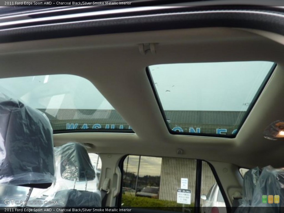 Charcoal Black/Silver Smoke Metallic Interior Sunroof for the 2011 Ford Edge Sport AWD #43262770