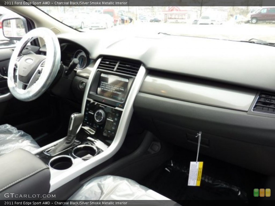 Charcoal Black/Silver Smoke Metallic Interior Dashboard for the 2011 Ford Edge Sport AWD #43262802