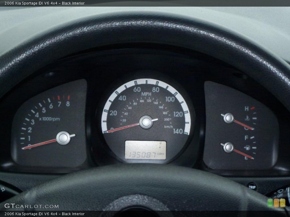 Black Interior Gauges for the 2006 Kia Sportage EX V6 4x4 #43263834
