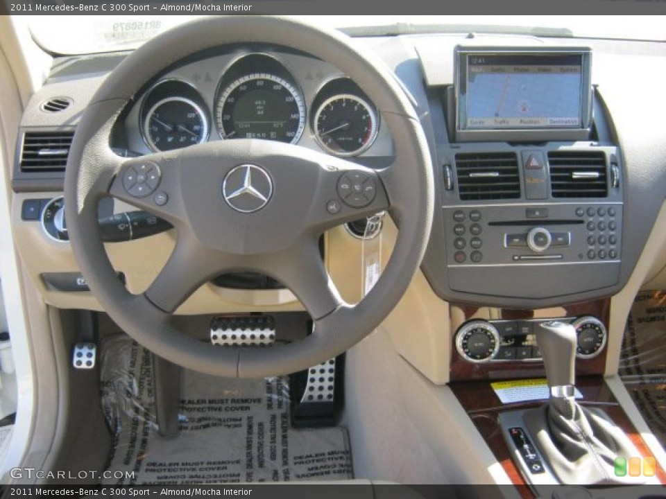 Almond/Mocha Interior Dashboard for the 2011 Mercedes-Benz C 300 Sport #43265346