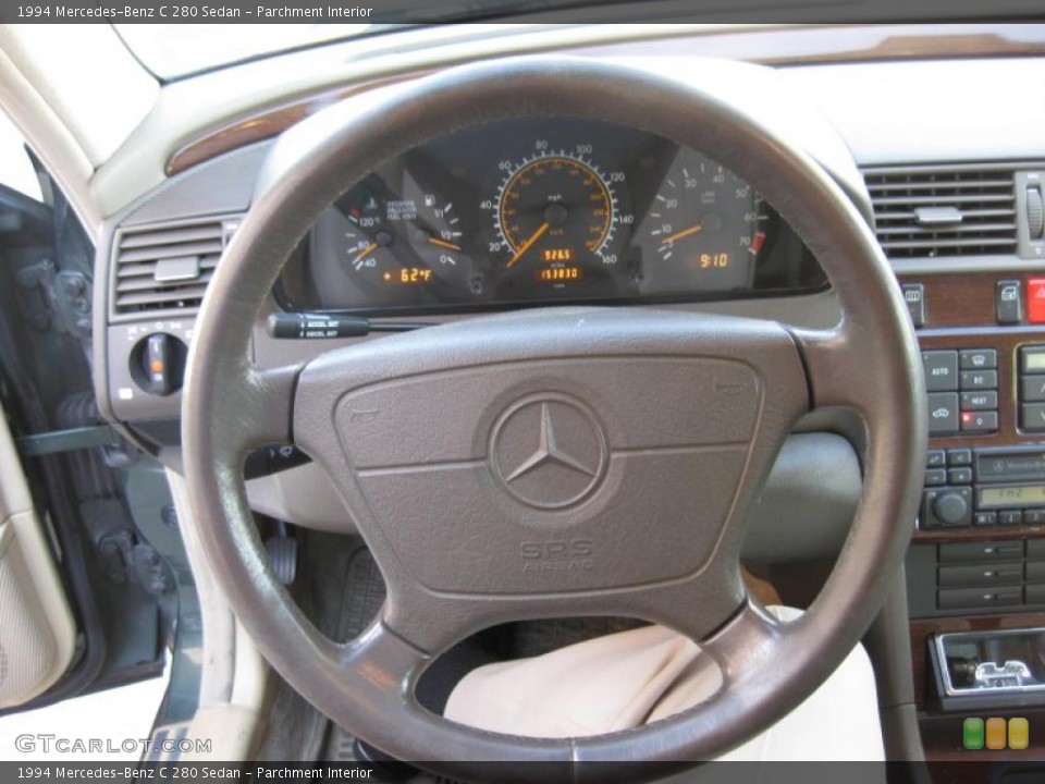Parchment Interior Steering Wheel for the 1994 Mercedes-Benz C 280 Sedan #43266530