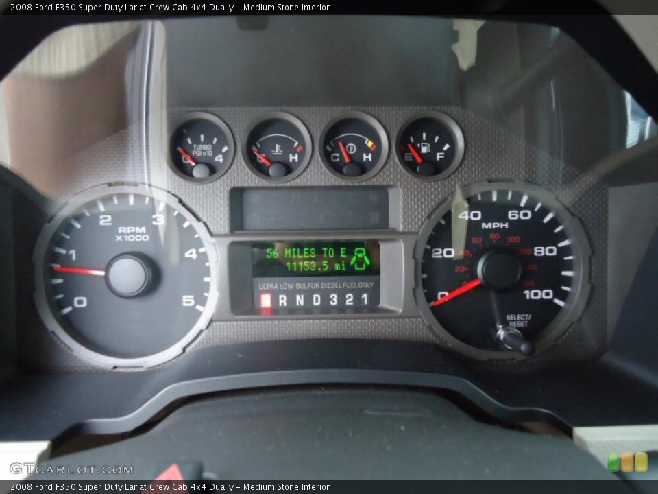 Medium Stone Interior Gauges for the 2008 Ford F350 Super Duty Lariat Crew Cab 4x4 Dually #43288044