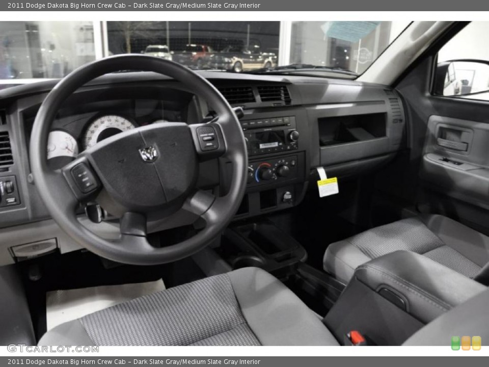 Dark Slate Gray/Medium Slate Gray Interior Prime Interior for the 2011 Dodge Dakota Big Horn Crew Cab #43302144