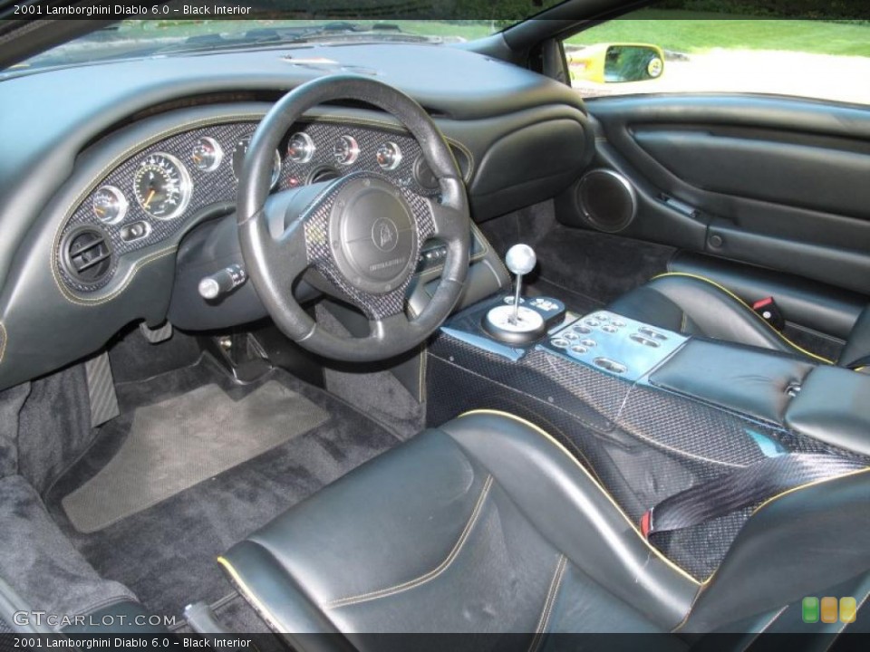 Black Interior Photo for the 2001 Lamborghini Diablo 6.0 #43307252