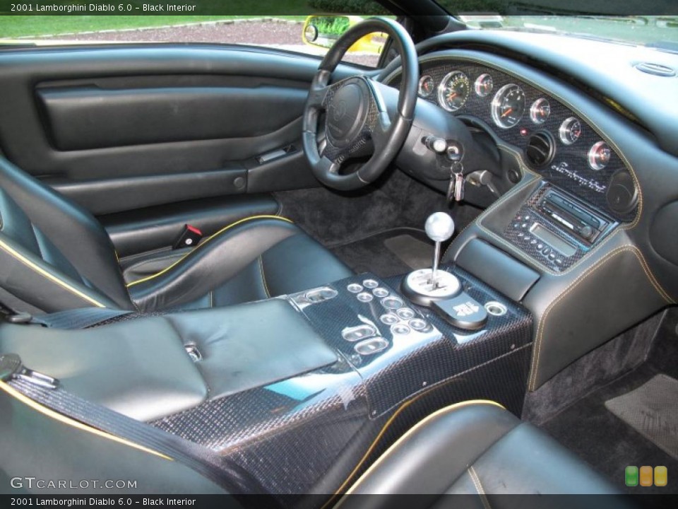 Black Interior Photo for the 2001 Lamborghini Diablo 6.0 #43307327