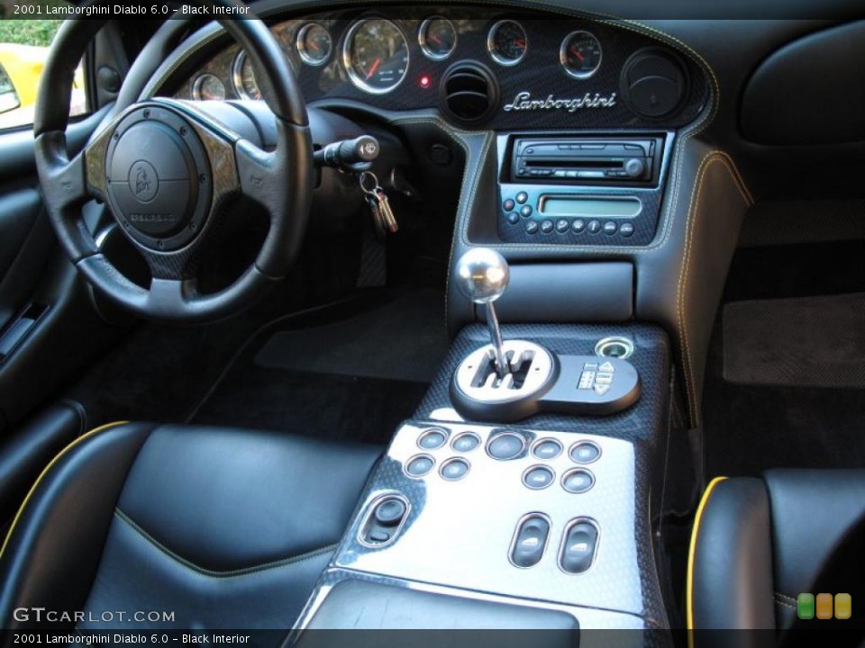 Black Interior Controls for the 2001 Lamborghini Diablo 6.0 #43307343