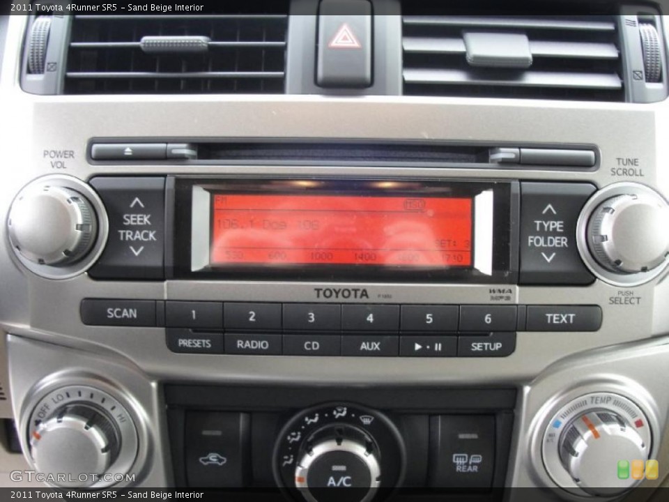 Sand Beige Interior Controls for the 2011 Toyota 4Runner SR5 #43308591