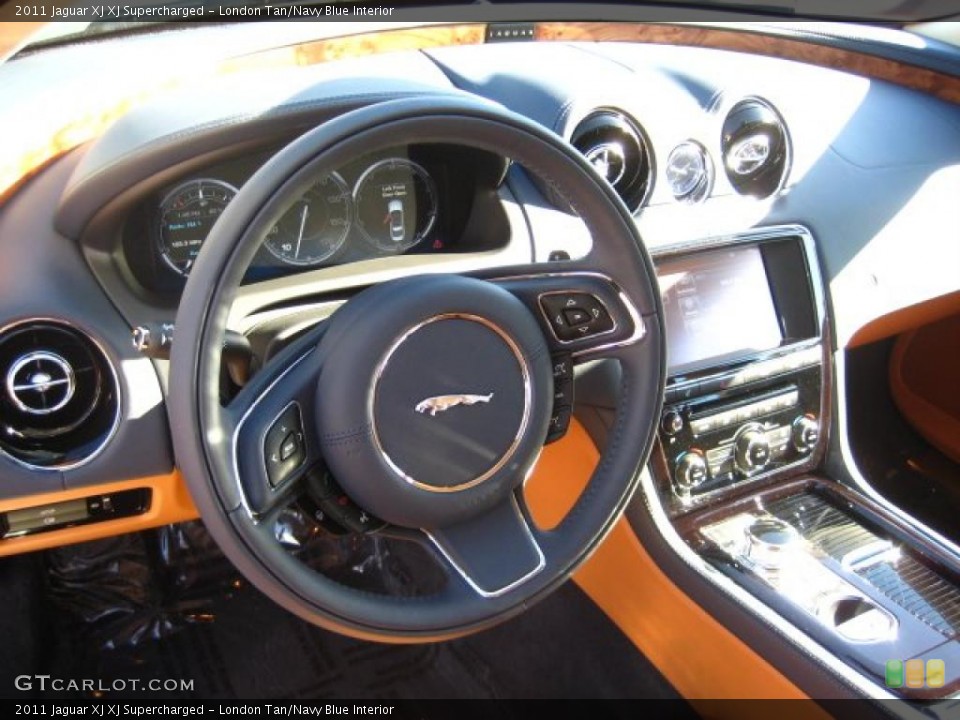 London Tan/Navy Blue Interior Photo for the 2011 Jaguar XJ XJ Supercharged #43309015