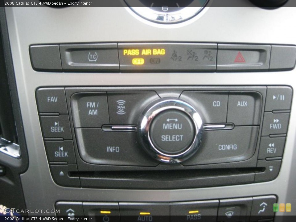 Ebony Interior Controls for the 2008 Cadillac CTS 4 AWD Sedan #43309591