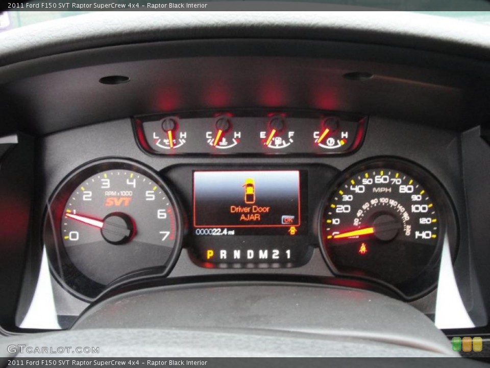 Raptor Black Interior Gauges for the 2011 Ford F150 SVT Raptor SuperCrew 4x4 #43310043