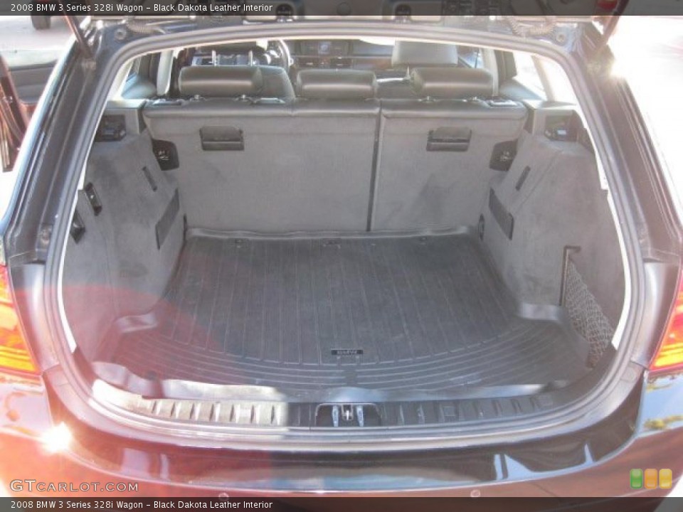 Black Dakota Leather Interior Trunk for the 2008 BMW 3 Series 328i Wagon #43310703