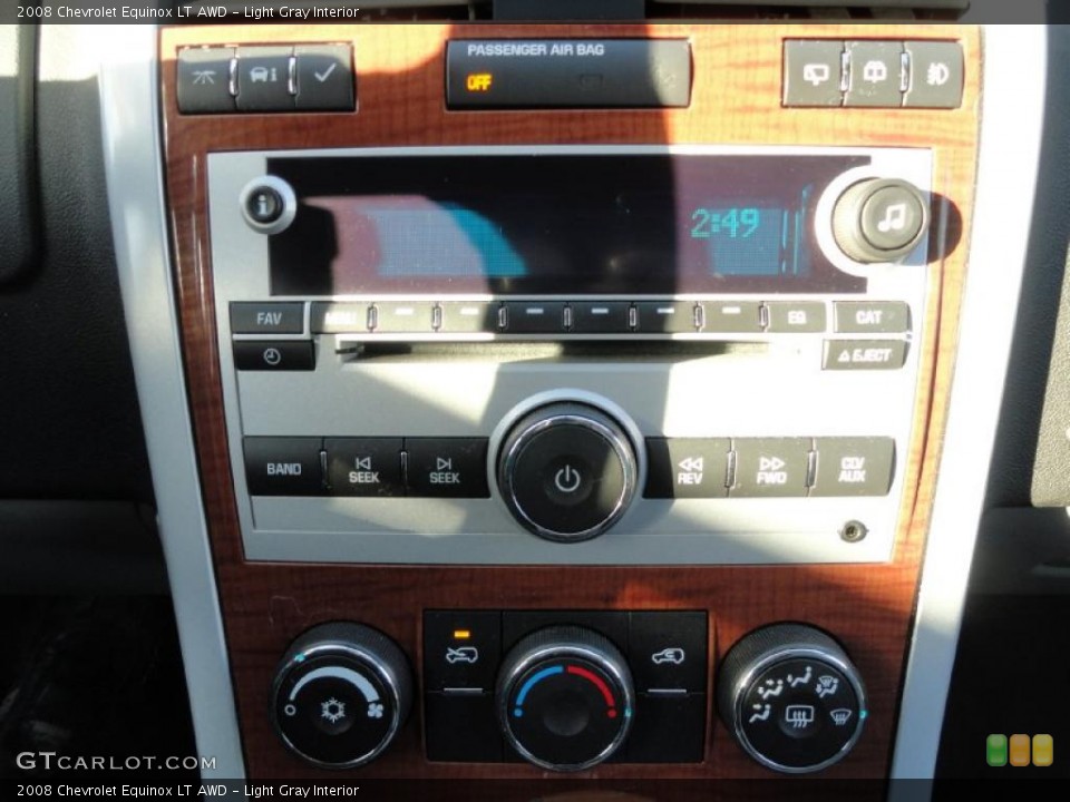 Light Gray Interior Controls for the 2008 Chevrolet Equinox LT AWD #43313903