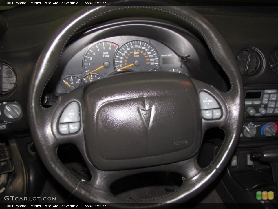 Ebony Interior Steering Wheel for the 2001 Pontiac Firebird Trans Am Convertible #43317652