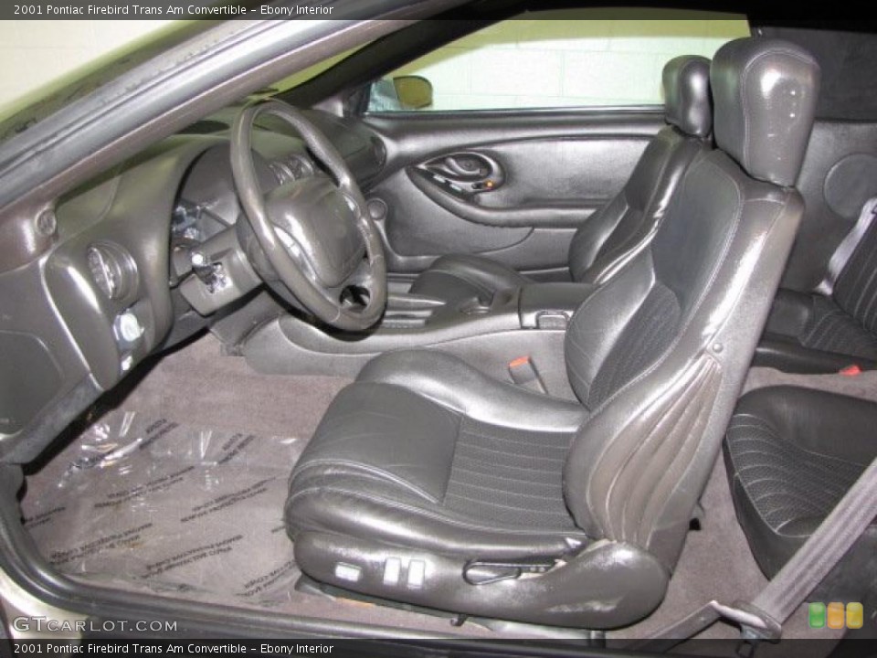 Ebony Interior Photo for the 2001 Pontiac Firebird Trans Am Convertible #43317696