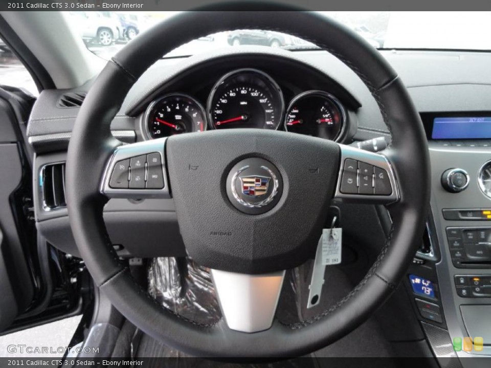 Ebony Interior Steering Wheel for the 2011 Cadillac CTS 3.0 Sedan #43323579