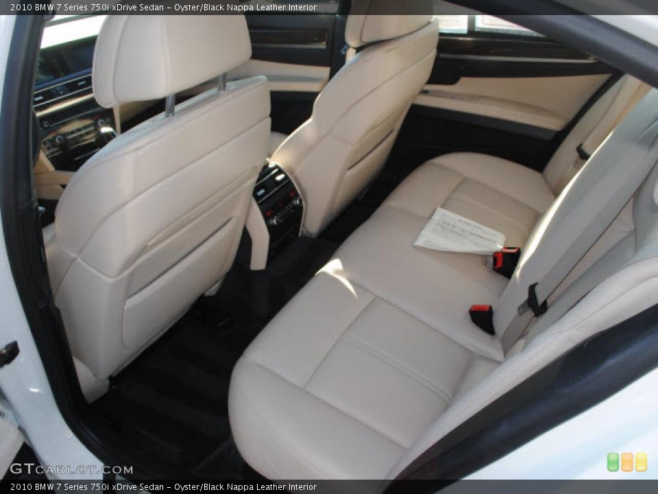 Oyster/Black Nappa Leather Interior Photo for the 2010 BMW 7 Series 750i xDrive Sedan #43323632