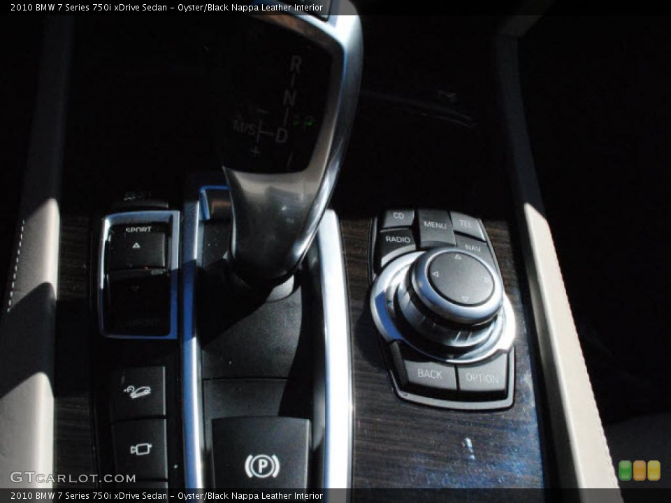 Oyster/Black Nappa Leather Interior Transmission for the 2010 BMW 7 Series 750i xDrive Sedan #43323804