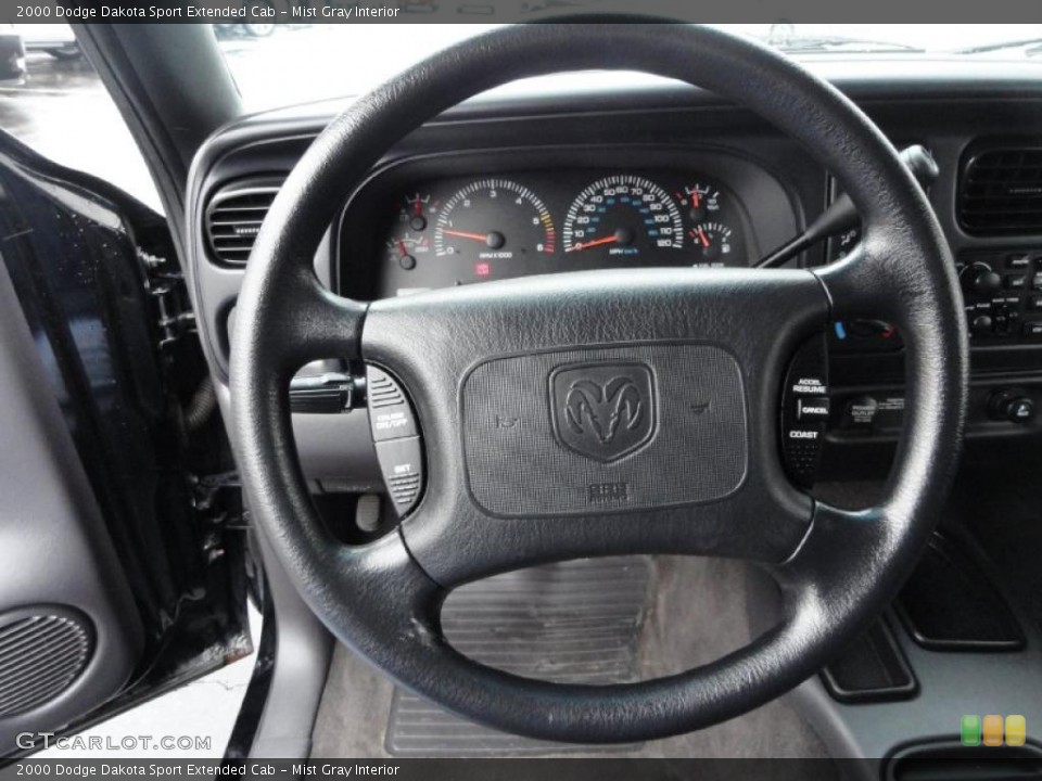 Mist Gray Interior Steering Wheel for the 2000 Dodge Dakota Sport Extended Cab #43324246
