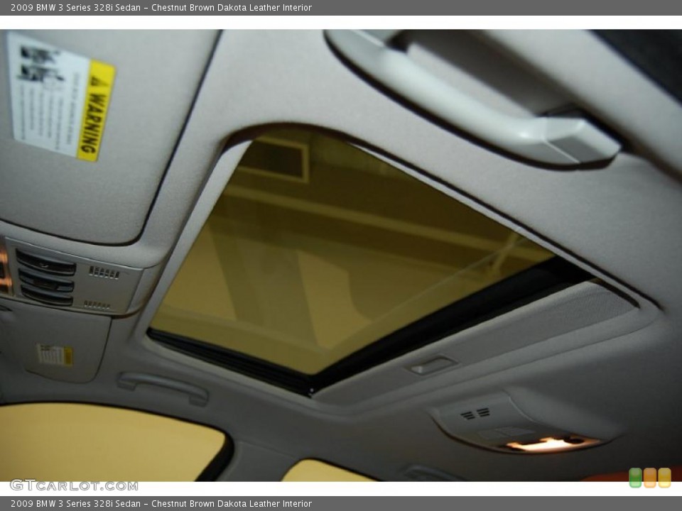 Chestnut Brown Dakota Leather Interior Sunroof for the 2009 BMW 3 Series 328i Sedan #43326689