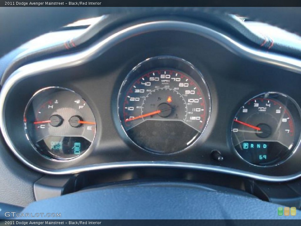 Black/Red Interior Gauges for the 2011 Dodge Avenger Mainstreet #43327515