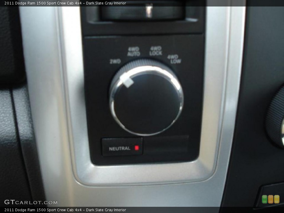 Dark Slate Gray Interior Controls for the 2011 Dodge Ram 1500 Sport Crew Cab 4x4 #43327995