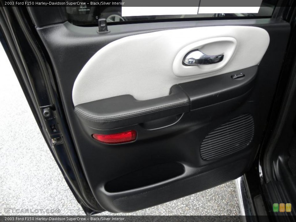 Black/Silver Interior Door Panel for the 2003 Ford F150 Harley-Davidson SuperCrew #43330507