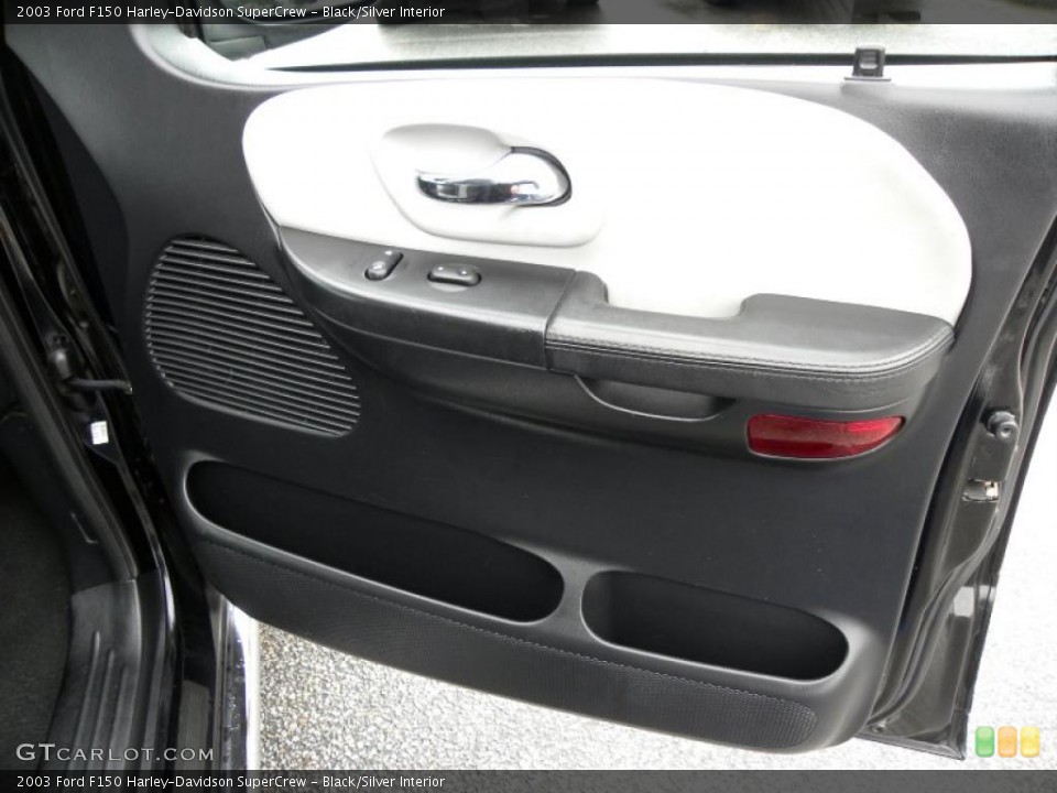 Black/Silver Interior Door Panel for the 2003 Ford F150 Harley-Davidson SuperCrew #43330543
