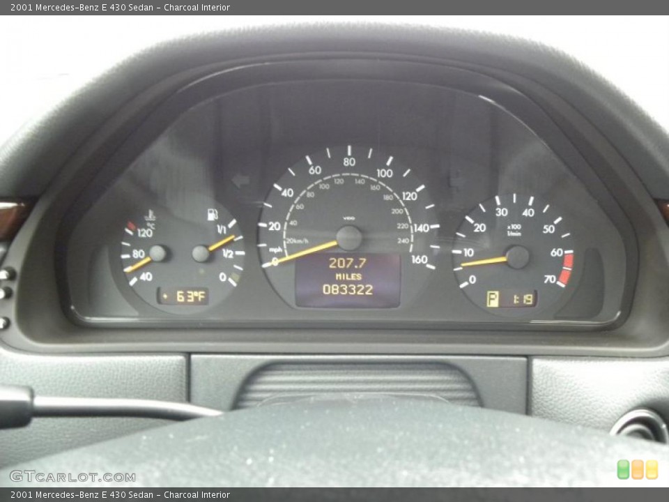 Charcoal Interior Gauges for the 2001 Mercedes-Benz E 430 Sedan #43331575
