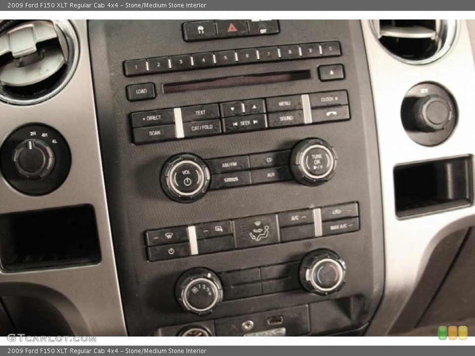 Stone/Medium Stone Interior Controls for the 2009 Ford F150 XLT Regular Cab 4x4 #43332299