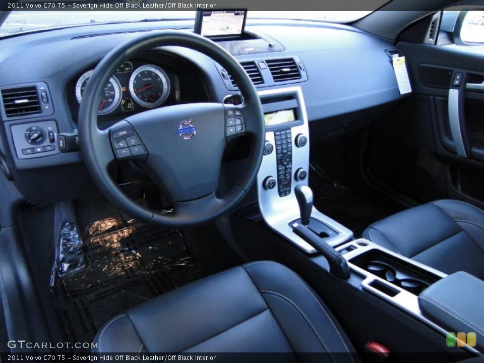 Soverign Hide Off Black Leather/Off Black Interior Prime Interior for the 2011 Volvo C70 T5 #43333239