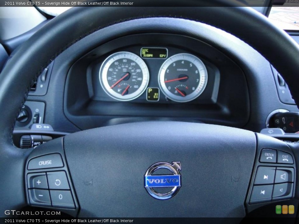 Soverign Hide Off Black Leather/Off Black Interior Steering Wheel for the 2011 Volvo C70 T5 #43333251