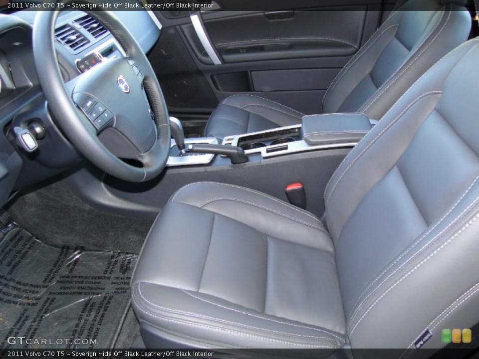 Soverign Hide Off Black Leather/Off Black Interior Photo for the 2011 Volvo C70 T5 #43333419