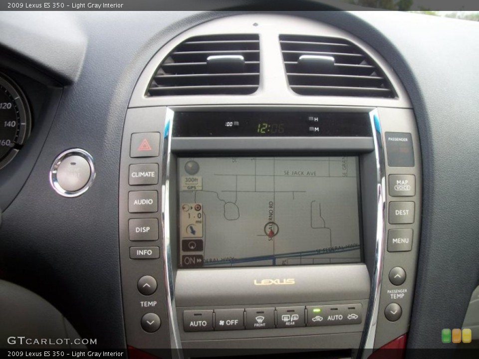 Light Gray Interior Navigation for the 2009 Lexus ES 350 #43337701