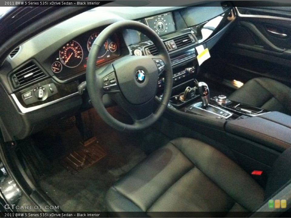 Black Interior Prime Interior for the 2011 BMW 5 Series 535i xDrive Sedan #43342163