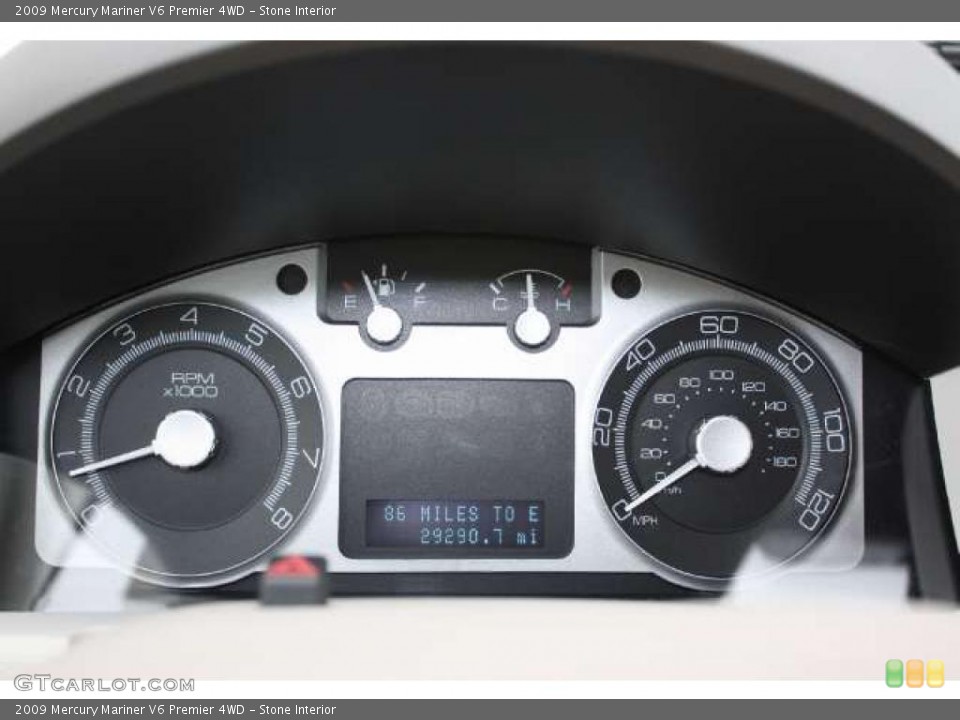 Stone Interior Gauges for the 2009 Mercury Mariner V6 Premier 4WD #43342839