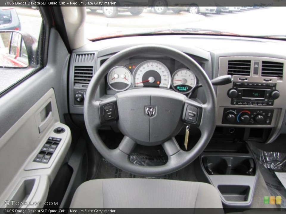 Medium Slate Gray Interior Dashboard for the 2006 Dodge Dakota SLT Quad Cab #43343095