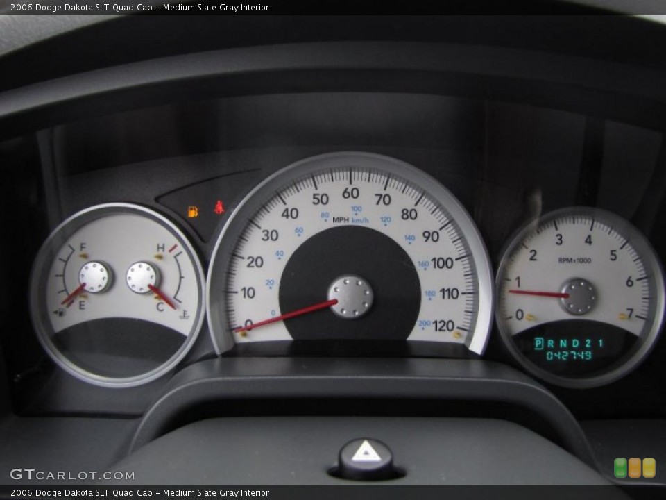 Medium Slate Gray Interior Gauges for the 2006 Dodge Dakota SLT Quad Cab #43343111