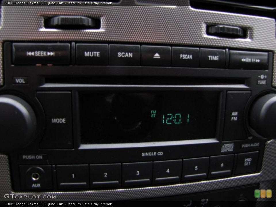 Medium Slate Gray Interior Controls for the 2006 Dodge Dakota SLT Quad Cab #43343127