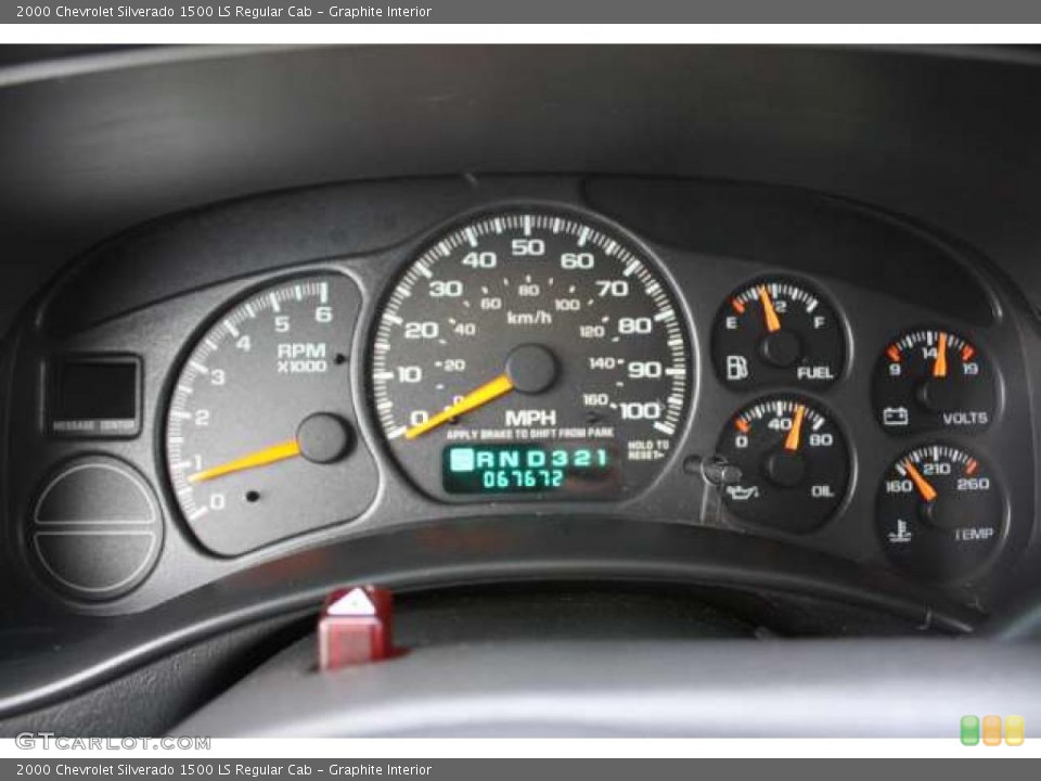 Graphite Interior Gauges for the 2000 Chevrolet Silverado 1500 LS Regular Cab #43343591
