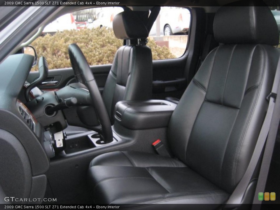 Ebony Interior Photo for the 2009 GMC Sierra 1500 SLT Z71 Extended Cab 4x4 #43344767