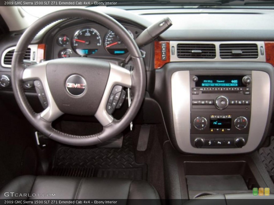 Ebony Interior Dashboard for the 2009 GMC Sierra 1500 SLT Z71 Extended Cab 4x4 #43344831