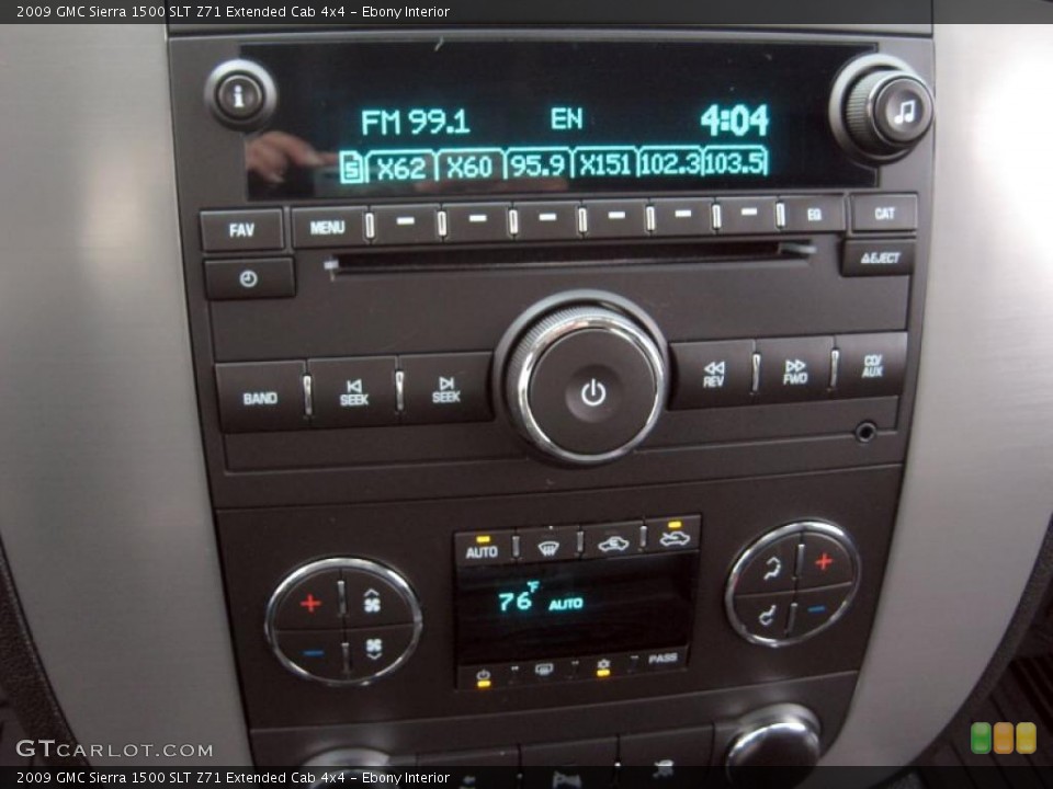 Ebony Interior Controls for the 2009 GMC Sierra 1500 SLT Z71 Extended Cab 4x4 #43344855