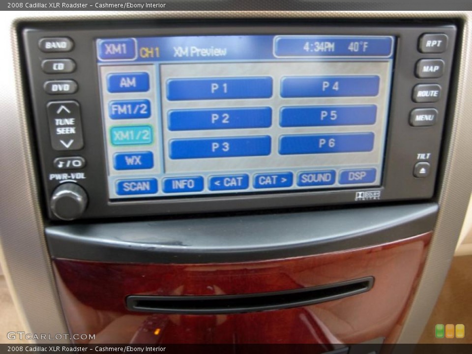 Cashmere/Ebony Interior Controls for the 2008 Cadillac XLR Roadster #43346419